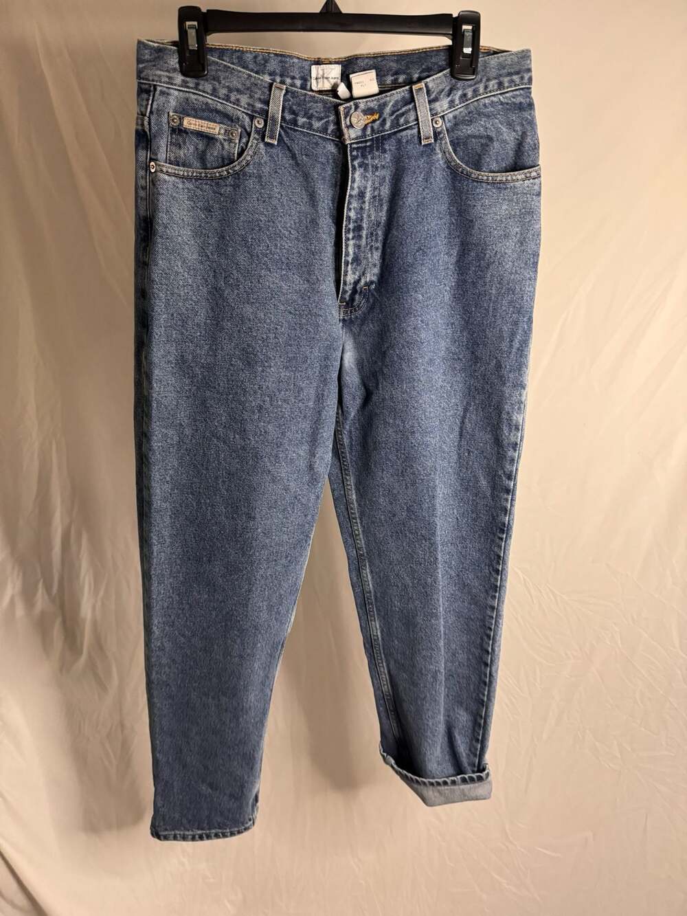 Vintage Calvin Klein Jeans Size 32 High Rise Tapered Leg Denim